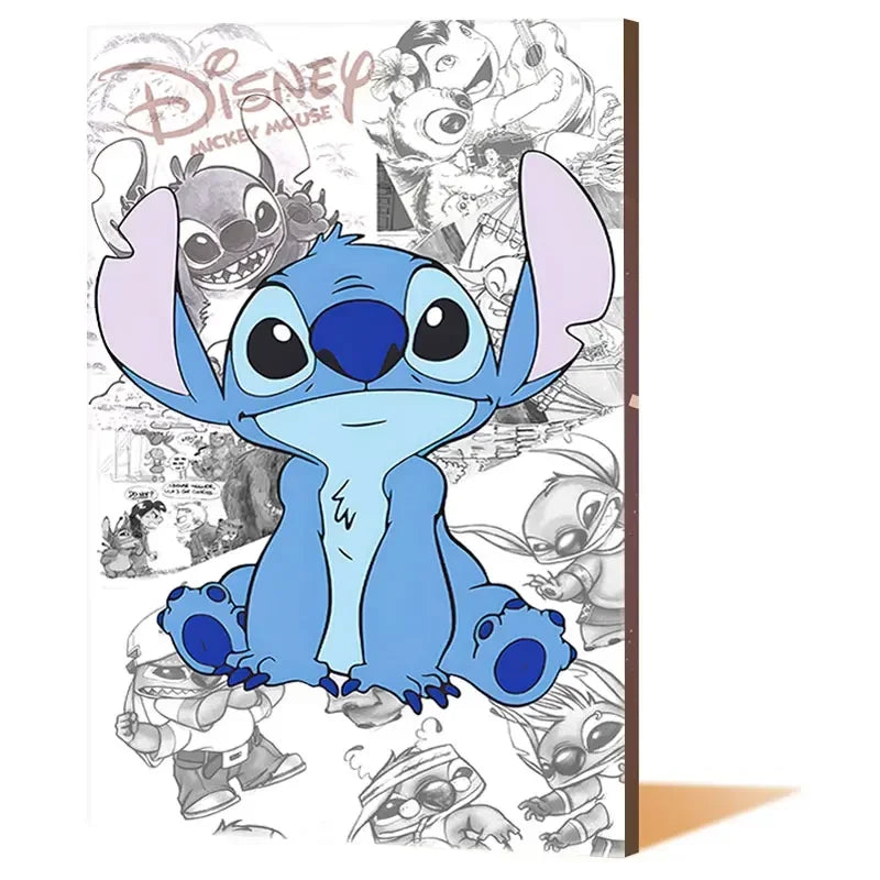 Lilo & Stitch Canvas Wall Art - Modern Comic Poster for Kids' Room Decor