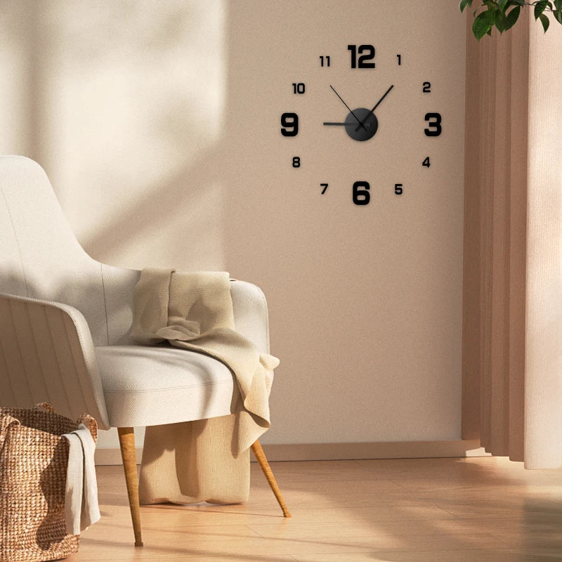 Frameless DIY Wall Clock